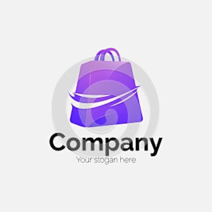 Onlineshop logo, E-commerce logotype, modern logo shop, shopping logo, purple shopping logodesign, logodesign, logo template, comm photo