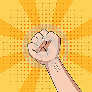 Human hand Up Proletarian Revolution vector