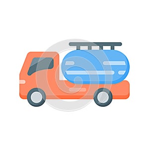 transport Tanker icon flat illustration photo