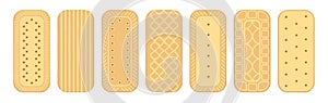 Set of biscuits, top view - vector illustration.