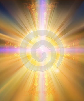 Soul journey, portal to another universe, golden light, saint, angel aura, unity wallpaper