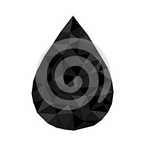 Polygonal geometric crystal water drop symbol