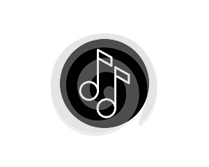 MP3 Audio Music Icon - Vector Audio Format Flat logo
