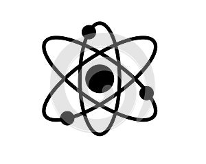 Atom structure vector creative atomic icon atom with electron protons