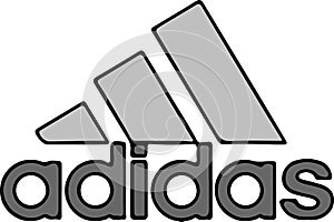Vector adidas logo design on white