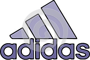 Abstract adidas logo design on white