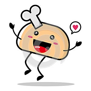 Cute chicken mascot vector design