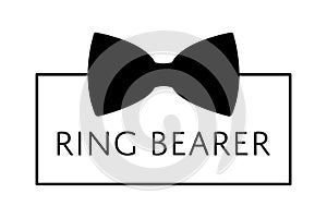 Ring Bearer sign Elegant Bow Tie Frame Ring Security Wedding party sign Wedding Outfit print