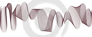 Abstract wave element for design. Digital frequency track equalizer. Stylized line art background.