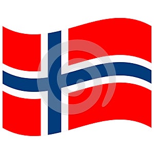 National flag of Norway - Flat color icon.