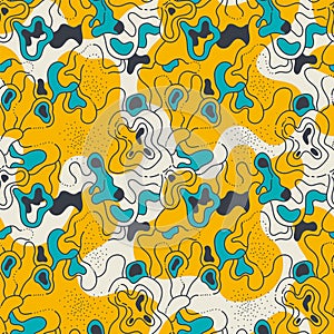 Seamless abstract artwor with unusual wave pattern