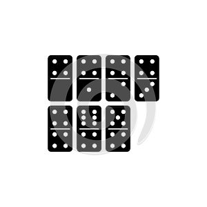 Vector illustration of realistic domino full set