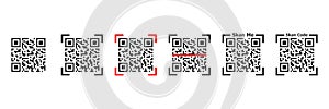 QR code and Bar code set.