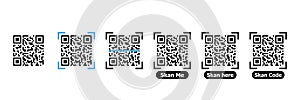 QR code and Bar code set.