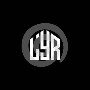 LYR letter logo design on black background. LYR creative initials letter logo concept. LYR letter design. photo