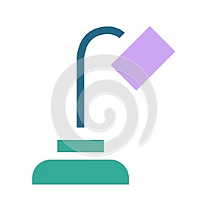 Desk lamp flat icon design vector