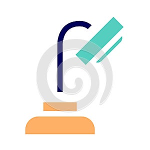 Desk lamp flat icon design vector