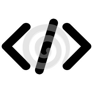 code icon vector isolated on white background.