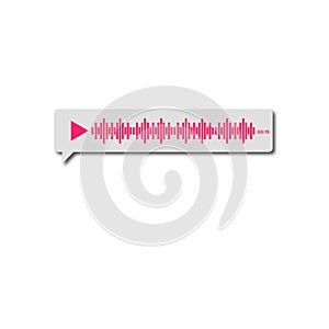 Audio messaging in modern messengers. illustration.