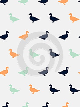 duck colorful seamless design repeating pattern dark and lite colors photo
