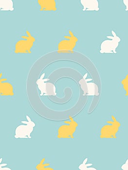 bunny rabbit seamless pattern design lite colors repeating photo