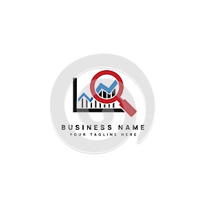 Graph Arrow Finance Logo and Business Analysis, Financial Chart Line Icon designed for Business Logo Template