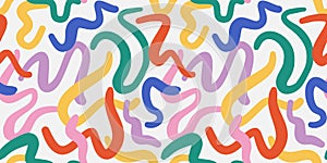 Colorful brush stroke seamless pattern