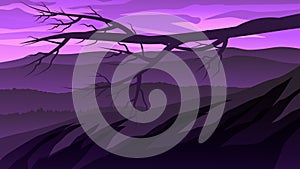 landscape of horrifying mountain