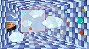 Magical room in perspective.