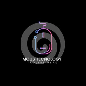 mous tecnology logo design vector