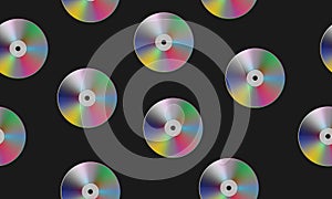music disc cd rainbow pattern