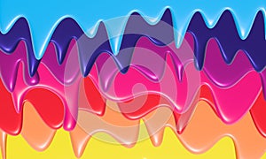 background rainbow 3D acrylic
