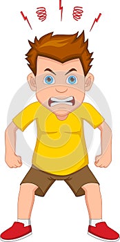 angry boy cartoon