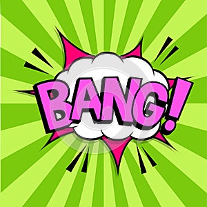 Text effect Bang comic editable style effect template