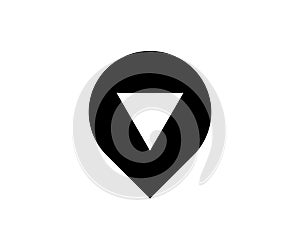 Minimal location icon logo design vector template eps