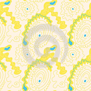 Abstract urban vector seamless artwork with surreal pattern