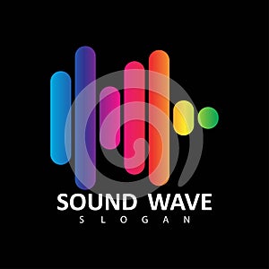 Sound waves vector illustration design template