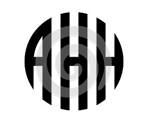 AHH letter logo design vector template