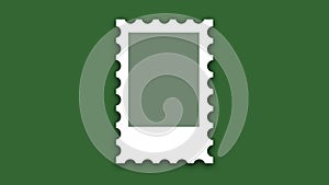 Illustration of a blank postage stamp. stamp template