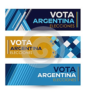 Vota Argentina Elecciones, Vote Argentina Elections spanish text design. photo