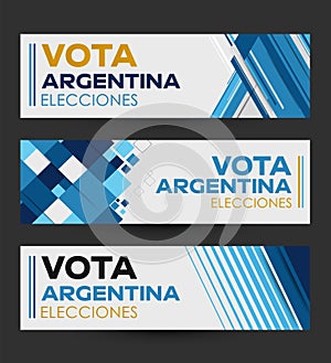 Vota Argentina Elecciones, Vote Argentina Elections spanish text design. photo