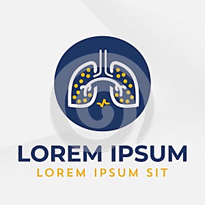 Lungs logo icon medical diagnostic vector pulmonary Pulmonology Pulmo photo