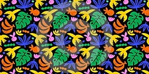 Abstract summer art seamless pattern