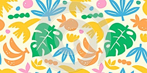 Abstract summer art seamless pattern
