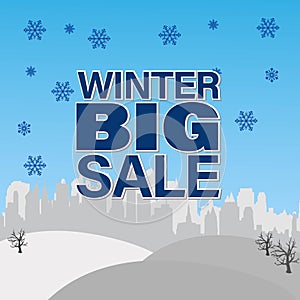Webwinter sale banner, vector illustration