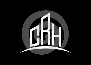 Letter CRH building vector monogram logo design template. Building Shape CRH logo. photo
