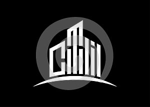 Letter CTI building vector monogram logo design template. Building Shape CTI logo.