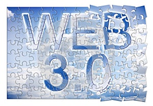 WEB 3.0 - concept image in puzzle shape