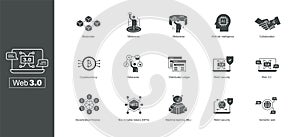 Web 3.0 Icon Set: A Visual Guide to the Future of the Internet.