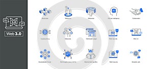 Web 3.0 Icon Set: A Visual Guide to the Future of the Internet.